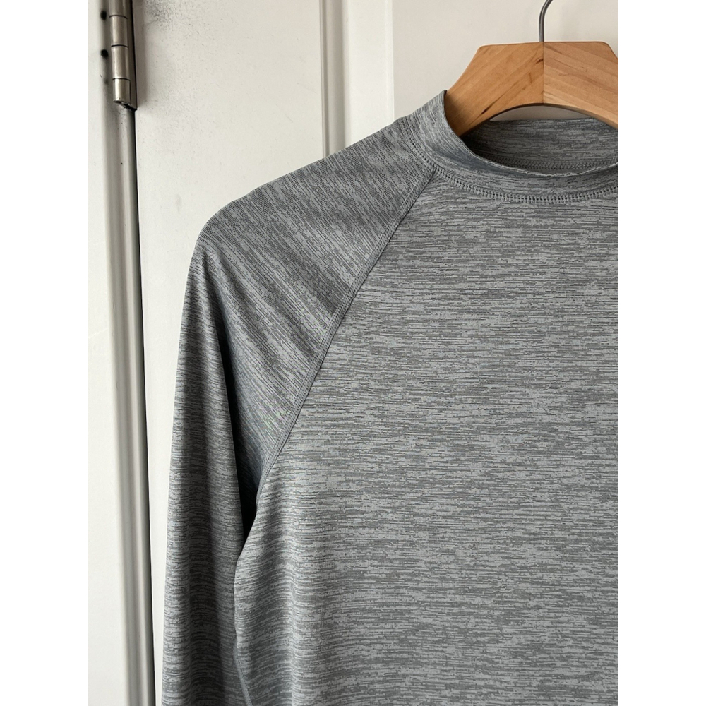 Quiksilver Boys Swim Shirt Gray Long Sleeve Rash Guard M 12-14 - Picture 2 of 11